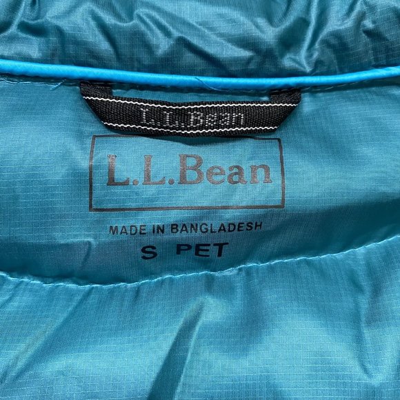L.L BEAN Pertex Quantum Zip Blue Goose Down Puffer Jacket Women's Small Petite - Picture 11 of 13